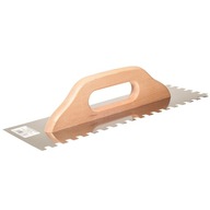 Nerezové hladidlo Drevená násada 130x580mm Zub 10mm Nerezové hladidlo Drevená násada 130x580mm Zub 10mm