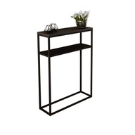 Narrow Loft Double Console Table 60x20h80 Black CZ