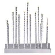 Strieborný adventný svietnik 19 LED EMOS Strieborný adventný svietnik 19 LED EMOS