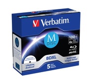 BLU RAY Verbatim M-DISC 100GB potlačiteľný BD R 5 ks