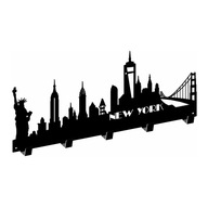 WS11 New York nástenný vešiak na šaty, čierny WS11 New York nástenný vešiak na šaty, čierny