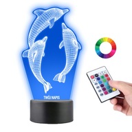 Stolná lampa Led socha Delfíny Delfíny Stolná lampa Led socha Delfíny Delfíny
