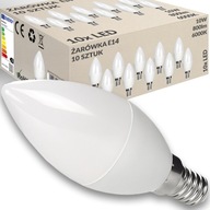 10x LED ŽIAROVKA ÚSPORA ENERGIE C37 E14 10W 800lm 6000K STUDENÁ BIELA 10x LED ŽIAROVKA ÚSPORA ENERGIE C37 E14 10W 800lm 6000K STUDENÁ BIELA