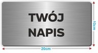 Tabuľka s vaším nápisom LOGO | 20x10cm | UV tlač z nehrdzavejúcej ocele Tabuľka s vaším nápisom LOGO | 20x10cm | UV tlač z nehrdzavejúcej ocele