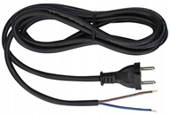 Kábel Kábel s rovnou zástrčkou Guma H05RR-F 2x1 5m Kábel Kábel s rovnou zástrčkou Guma H05RR-F 2x1 5m