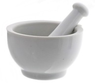 MPL Mažiar s tĺčikom, porcelán, biely, 10,5 cm