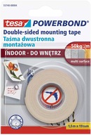 Montážna páska Powerbond 19 mm x 1,5 m pre vnútorné použitie Montážna páska Powerbond 19 mm x 1,5 m pre vnútorné použitie