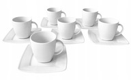 TEKUTÉ VICTORIA SÚPRAVA 6 POHÁRKOV 250 ML S OMÁČKOU BIELY PORCELÁN TEKUTÉ VICTORIA SÚPRAVA 6 POHÁRKOV 250 ML S OMÁČKOU BIELY PORCELÁN