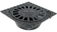 Priemyselná liatinová podlahová vpusť Roštová podlahová vpusť 25x25cm M125 Priemyselná liatinová podlahová vpusť Roštová podlahová vpusť 25x25cm M125