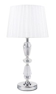 Klasická stolná lampa CRYSTAL, strieborná a biela Klasická stolná lampa CRYSTAL, strieborná a biela
