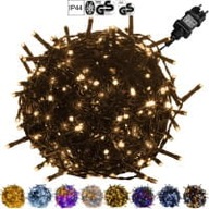 Vianočné osvetlenie 100 LED teplá biela sieť IP44 Vianočné osvetlenie 100 LED teplá biela sieť IP44