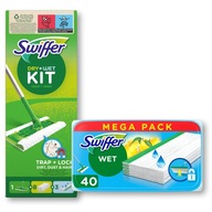 Swiffer mop + 51 vložiek (8 suchých, 43 mokrých) Swiffer mop + 51 vložiek (8 suchých, 43 mokrých)