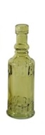 Ozdobná sklenená fľaša, váza 16,5 cm, zelená