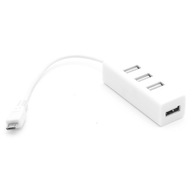 USB hub s microUSB konektorom - 4 porty, biely USB hub s microUSB konektorom - 4 porty, biely