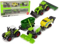 Súprava 6 poľnohospodárskych vozidiel Traktor Kombajn Kombajn kovový
