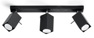 MATEO 3 Stropné svietidlo Čierne LED stropné svietidlo