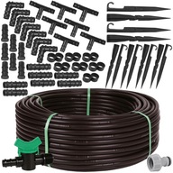 Odkvapkávacia linka 16mm - 2,2l/h 100m + hnedé doplnky Odkvapkávacia linka 16mm - 2,2l/h 100m + hnedé doplnky