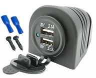 USB NABÍJAČKA 5V 4,2A HERMETICKÁ ZÁSUVKA 12V 24V USB NABÍJAČKA 5V 4,2A HERMETICKÁ ZÁSUVKA 12V 24V