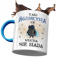 Modrý hrnček pre exorcistu, ktorý muche nesedí s fototlačou Modrý hrnček pre exorcistu, ktorý muche nesedí s fototlačou