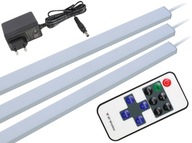 Jednoduchá nábytková lišta, LED skrinka 3x50cm s DIAĽKOVÝM OVLÁDANÍM Jednoduchá nábytková lišta, LED skrinka 3x50cm s DIAĽKOVÝM OVLÁDANÍM