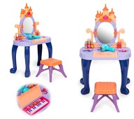 Toaletný stolík pre deti, klávesnica, kozmetika, LED zvuky