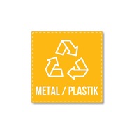 Nálepka recyklácia segregácia PLASTIK 5cm