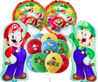 Sada balónikov SUPER MARIO BROS LUIGI darček Broskyňová huba narodeninové 16 ks. Sada balónikov SUPER MARIO BROS LUIGI darček Broskyňová huba narodeninové 16 ks.