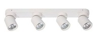GU10 LED nástenné svietidlo Timo, 4x pohyblivé, biely pásik GU10 LED nástenné svietidlo Timo, 4x pohyblivé, biely pásik