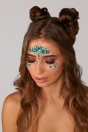 3D nálepky na tvár kryštáliky farebný make-up