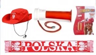 Poľsko poľský národný tím fanúšikov kit, klobúk, šál, trúbka, farby Poľsko poľský národný tím fanúšikov kit, klobúk, šál, trúbka, farby