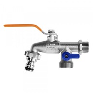 mosadzný guľový kohútik GZ 1/2" výstup 2x GZ 3/4" mosadzný guľový kohútik GZ 1/2" výstup 2x GZ 3/4"