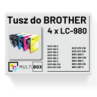 4X NOVÝ LC-980 LC980 atrament pre BROTHER DCP-375CW MFC-250C MFC290 MFC-295CN 4X NOVÝ LC-980 LC980 atrament pre BROTHER DCP-375CW MFC-250C MFC290 MFC-295CN