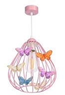 Závesná lampa BUTTERFLY, 1 ružová, oválna, pre dievčatko