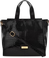 FEMESTAGE Kabelka Large BLACK SHOPPER Lak na rameno FEMESTAGE Kabelka Large BLACK SHOPPER Lak na rameno