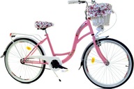 Mestský bicykel 24 pre dievča na ružové prijímanie