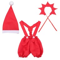 1 súprava vianočného oblečenia pre novorodencov Vianočná čiapka