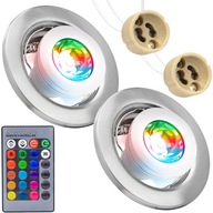 2x HALOGÉNOVÁ LAMPA RGB LED ŽIAROVKA + DIAĽKOVÉ OVLÁDANIE 2x HALOGÉNOVÁ LAMPA RGB LED ŽIAROVKA + DIAĽKOVÉ OVLÁDANIE