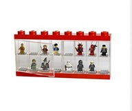 LEGO vitrína pre minifigúrky 16 červená