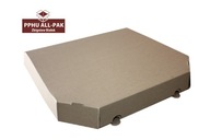 EKO krabica na pizzu 36 x 36 x 4 cm, hnedá, zrezané rohy (100 ks)