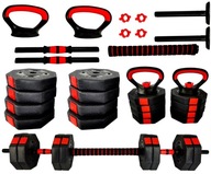 NASTAVITEĽNÉ DUMBS 20KG KETTLEBELL BAR SET