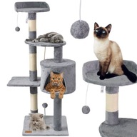PETSTORY multifunkčné škrabadlo Grey Sisal pre CAT, 5 úrovní