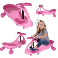 Silné ružové gravitačné vozidlo pre dievčatá s volantom