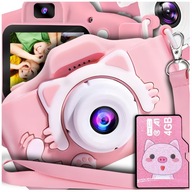 DIGITÁLNA FOTOAPARÁT PRE DETI Detská fotografia RUŽOVÉ MAČIATKO + 4GB KARTA DIGITÁLNA FOTOAPARÁT PRE DETI Detská fotografia RUŽOVÉ MAČIATKO + 4GB KARTA