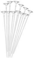 BALÓNOVÉ TYČKY SO Zátkami, BIELY, 100 KS, 42 CM, S KOŠÍKMI NA TYČKY BALÓNOVÉ TYČKY SO Zátkami, BIELY, 100 KS, 42 CM, S KOŠÍKMI NA TYČKY