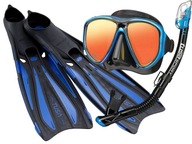 TUSA POWERVIEW PRO potápačský SET maska ​​šnorchel + FINS SOLLA FF23 modrá