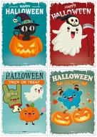 24 ks 55x79 nálepky na párty HALLOWEEN 24 ks 55x79 nálepky na párty HALLOWEEN