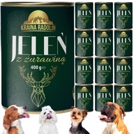 Kraina Radolin Jeleň a brusnice 12x 400 g mokré krmivo 93% mäso PREMIUM Kraina Radolin Jeleň a brusnice 12x 400 g mokré krmivo 93% mäso PREMIUM