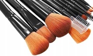 Profesionálna sada štetcov na make-up, 12 ks, čierne puzdro, PUDROVÉ ŠTETY Profesionálna sada štetcov na make-up, 12 ks, čierne puzdro, PUDROVÉ ŠTETY