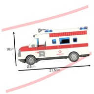 Sanitka, ambulancia pre deti, diaľkovo ovládaná s diaľkovým ovládaním, svetlá d