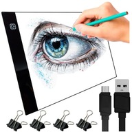 TABLE NA GRAFICKÝ TABLETY PODSVIETENÁ LED TABUĽA A4 Pauzovací papier + ZDARMA TABLE NA GRAFICKÝ TABLETY PODSVIETENÁ LED TABUĽA A4 Pauzovací papier + ZDARMA